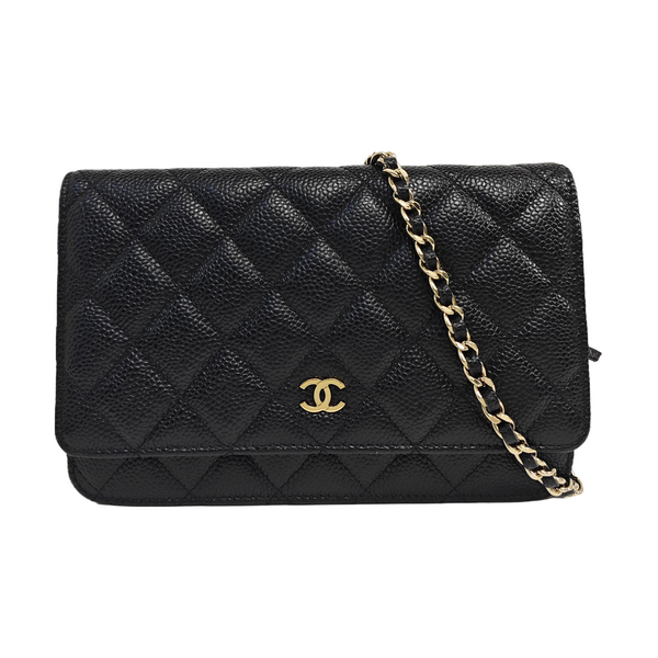 WOC Quilted Grained Calfskin Black