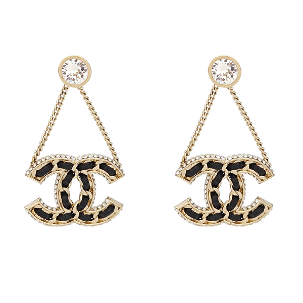 Leather Gold Earrings