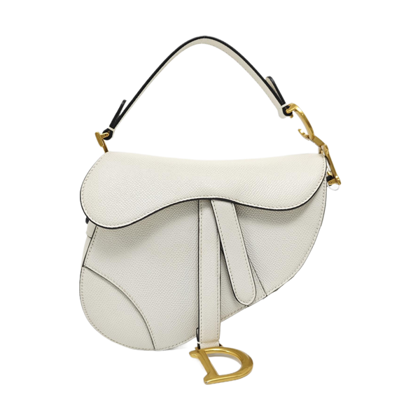 Saddle Mini Calfskin White
