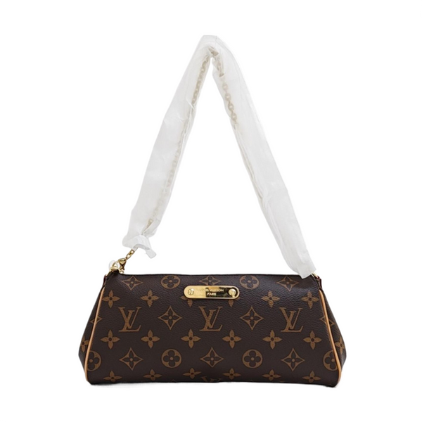Pochette Eva Monogram Coated Canvas Brown