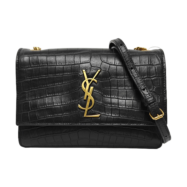 SUNSET Small Calfskin Black