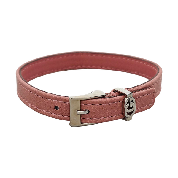 GG Running Leather Pink Bangle