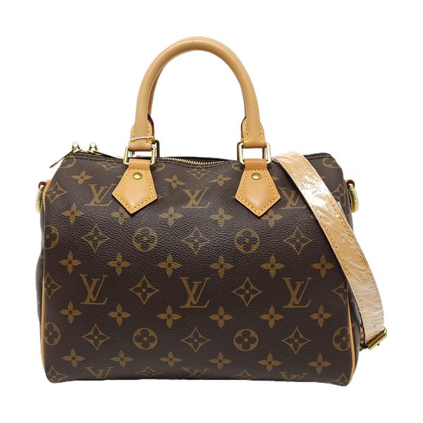 Authenticated pre-owned SPEEDY 25 Monogram Coated Canvas Brown - Shoulder Bag at Looply
