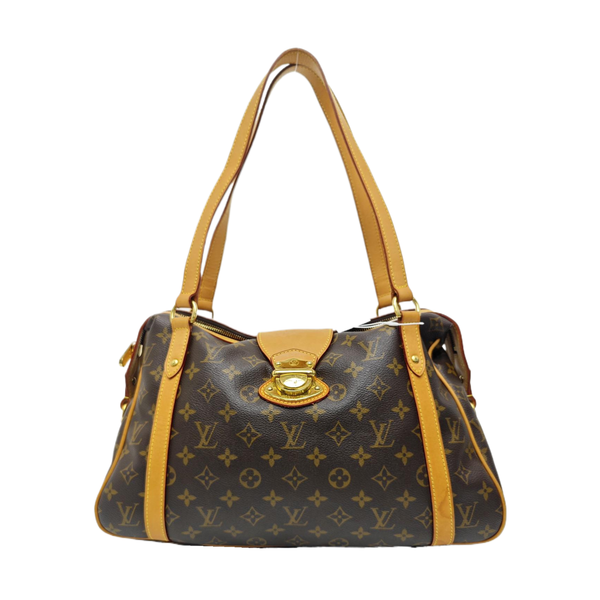 STRESA Monogram Coated Canvas Brown