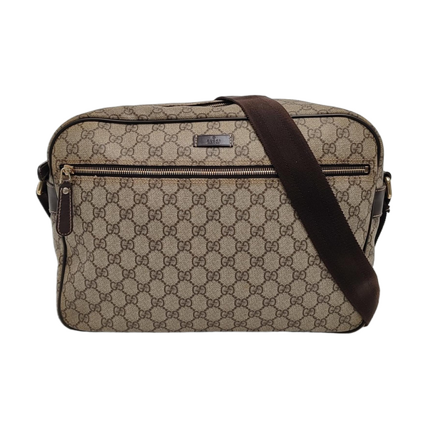 Monogram Coated Canvas Crossbody Bag Black