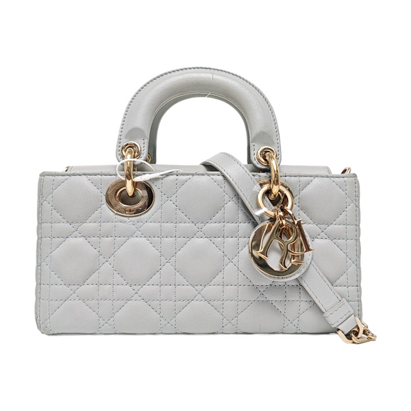 Lady D-Joy de piel de cordero Cannage en azul