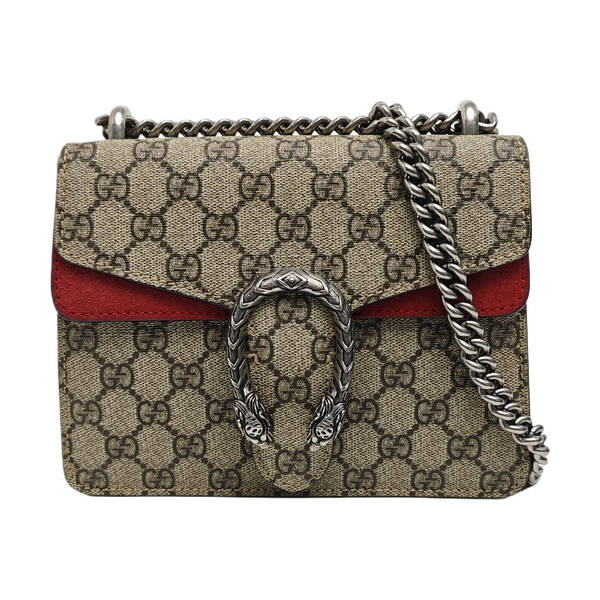 Dionysus Mini Monogram Coated Canvas Beige