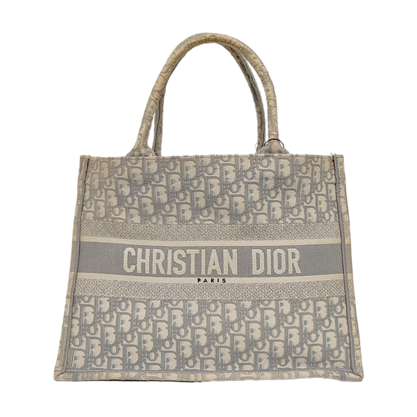 Book Tote Medium Oblique Canvas Gray