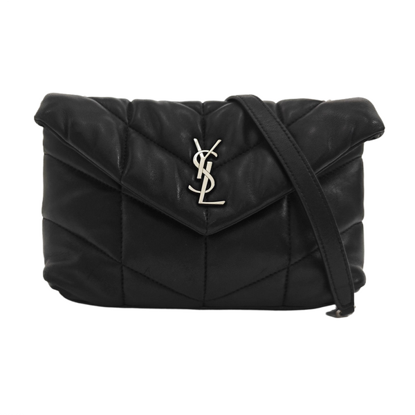 PUFFER Mini Chevron Lambskin Black
