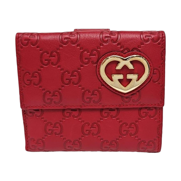 Lovely Monogram Calfskin Red Wallet