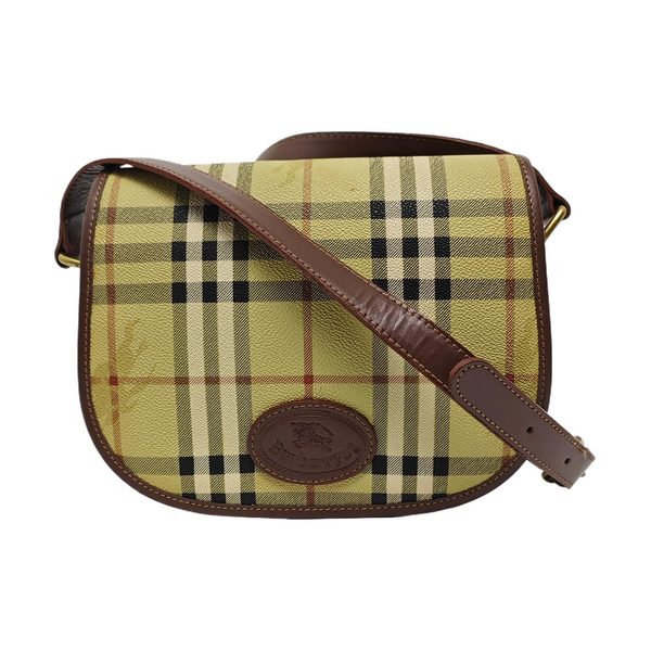 Coated Canvas Crossbody Bag Beige