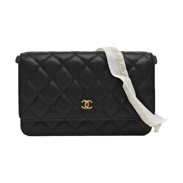 WOC Quilted Grained Calfskin Black