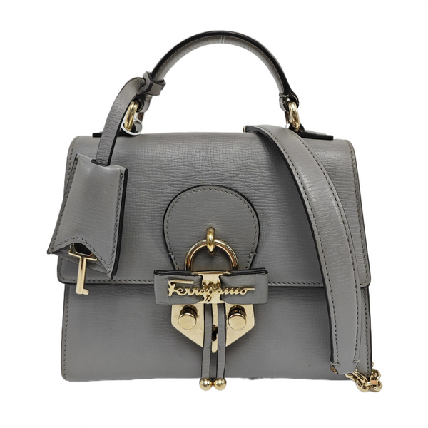 Calfskin Shoulder Bag Gray