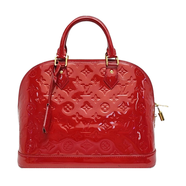 ALMA PM Monogram Patent Leather Red
