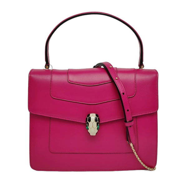 SERPENTI FOREVER Medium Quilted Calfskin Red
