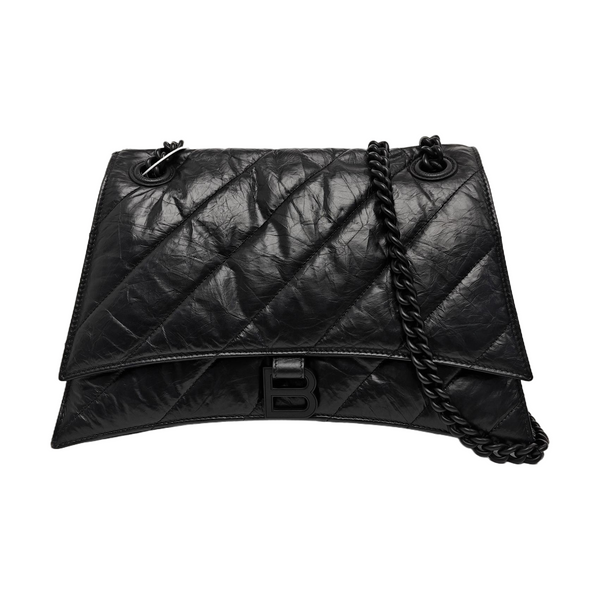 Crush Medium Quilted Calfskin Black