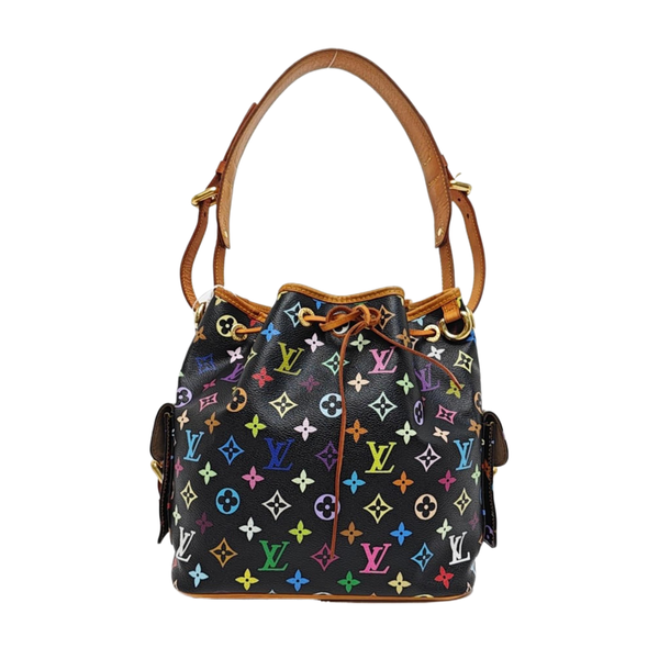 LV × TM NÉONOÉ MM Monogram Coated Canvas Black