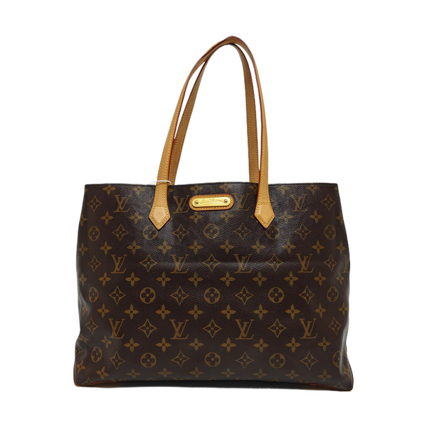 WILSHIRE MM Monogram Coated Canvas Brown