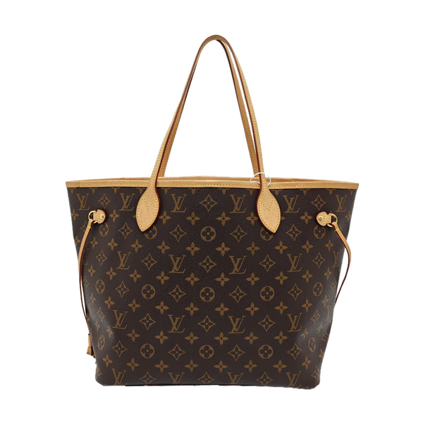 NEVERFULL MM Monogram Coated Canvas Brown