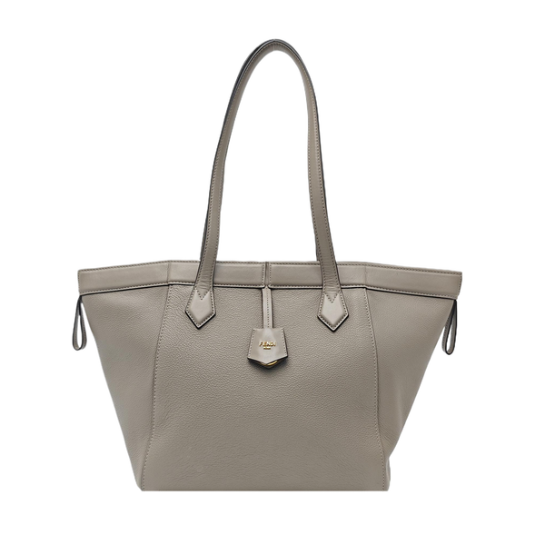 Calfskin Top Handle Bag Gray