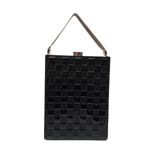 ANJU Damier Graphite Patent Leather Black