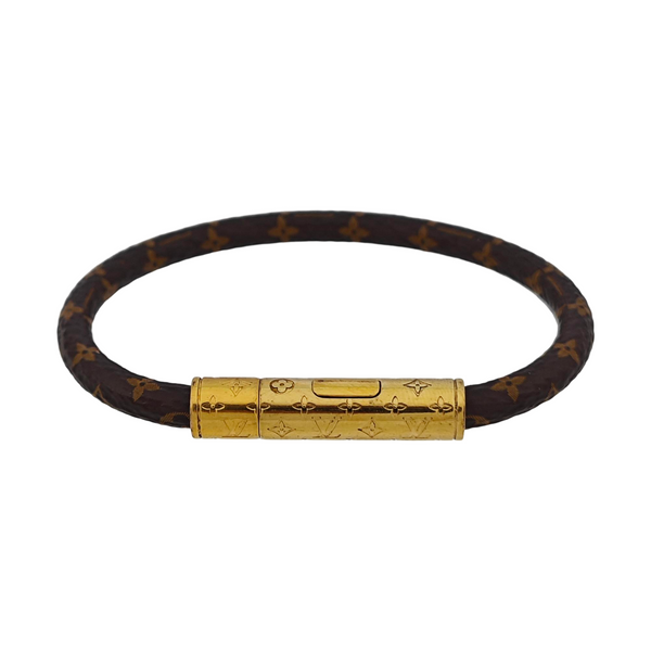 CONFIDENTIEL Coated Canvas Brown Bangle