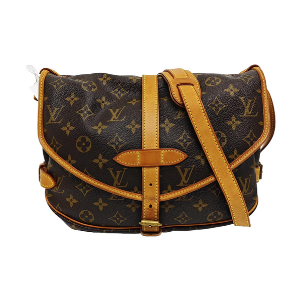 SAUMUR 30 Monogram Coated Canvas Brown