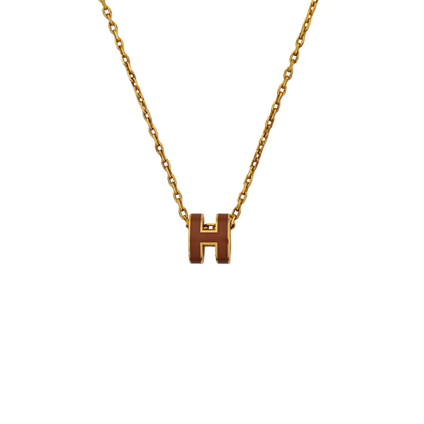 Pop H Metal Gold Necklace