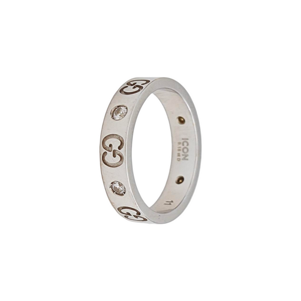 Icon 18k White Gold Silver Ring HK 11