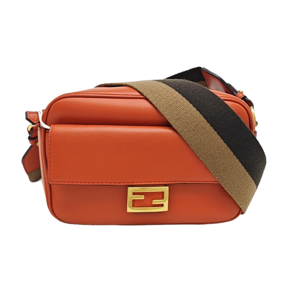 Leather Shoulder Bag Mini Orange