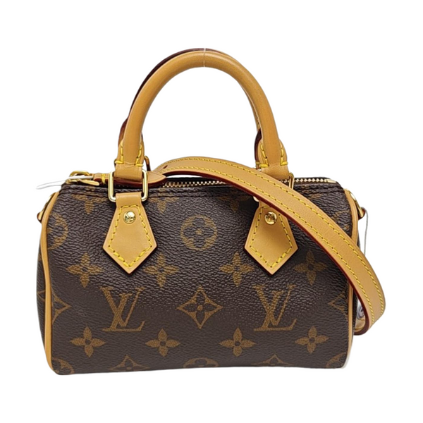 SPEEDY Nano Monogram Coated Canvas Brown