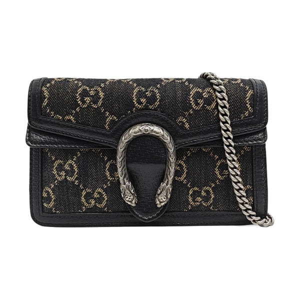 Authenticated pre-owned Dionysus Super Mini Monogram Denim Black - Shoulder Bag at Looply
