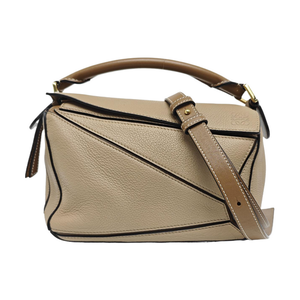 Puzzle Small Calfskin Beige