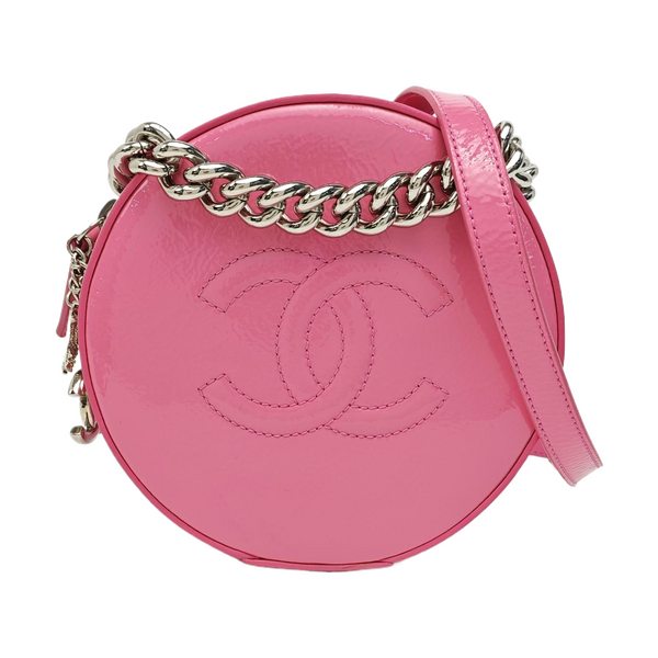 ROUND Quilted Patent Leather Pink
