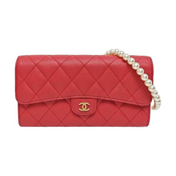 Cartera rosa de piel de cordero acolchada CLÁSICA CON SOLAPA