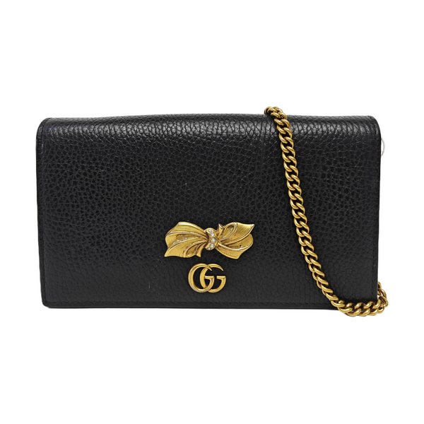 GG Marmont Super Mini Calfskin Black