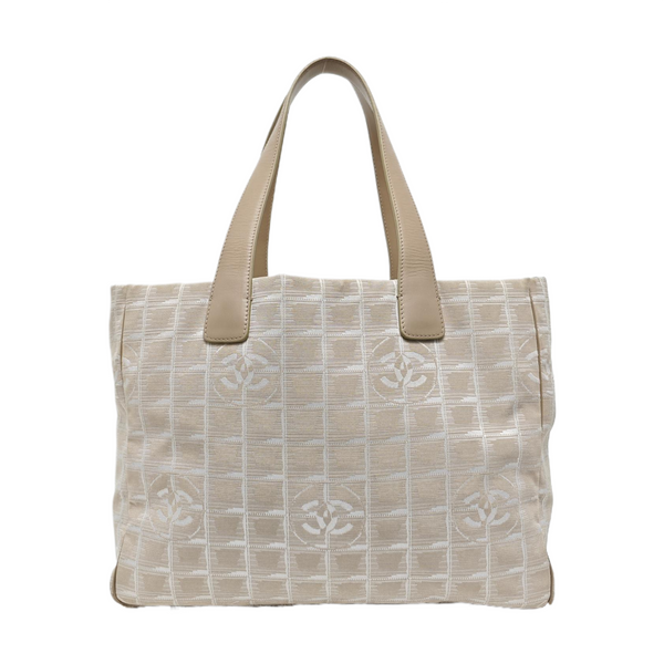 Authenticated pre-owned TRAVEL LINE Canvas Beige - Top Handle Bag at Looply