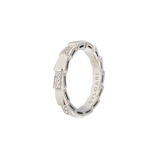 SERPENTI 18k White Gold Silver Ring EU 52