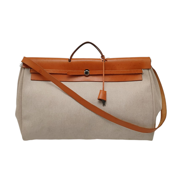 Authenticated pre-owned Herbag Coated Canvas White - Shoulder Bag at Looply