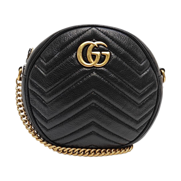 GG Marmont Mini Quilted Calfskin Black