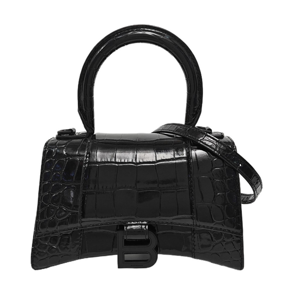Hourglass Small Calfskin Black