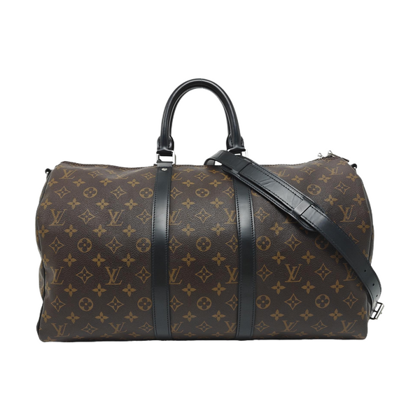 KEEPALL 45 Monogram Coated Canvas Brown