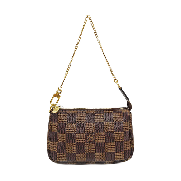 Authenticated pre-owned ACCESSOIRES Mini Coated Canvas Brown - Top Handle Bag at Looply