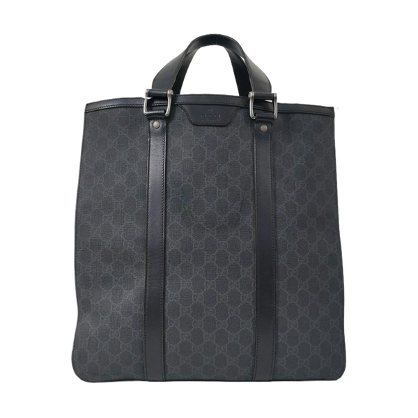 Monogram Coated Canvas Tote Bag Black