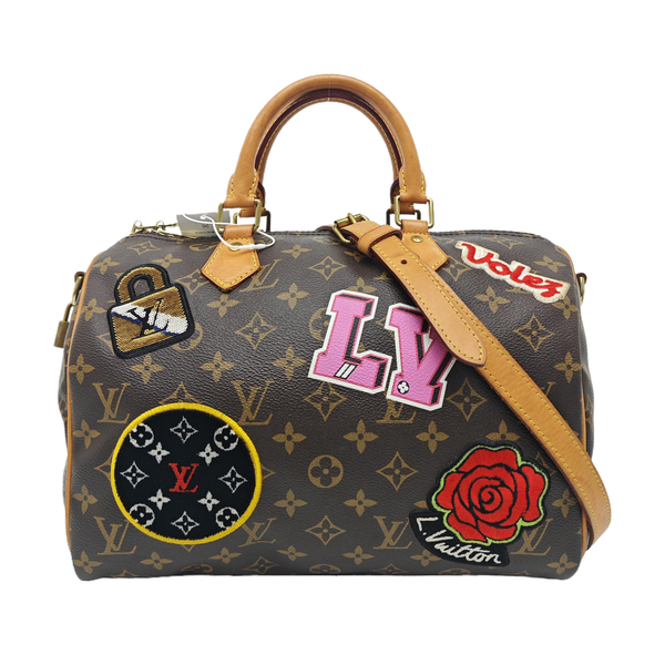 SPEEDY 30 Monogram Coated Canvas Brown