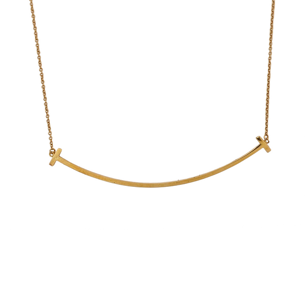 Tiffany T 18k Gold Rose Gold Necklace