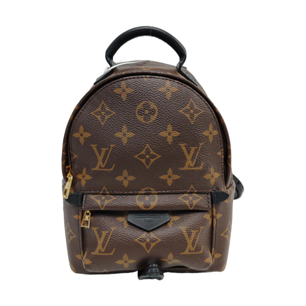 PALM SPRINGS Mini Monogram Coated Canvas Brown