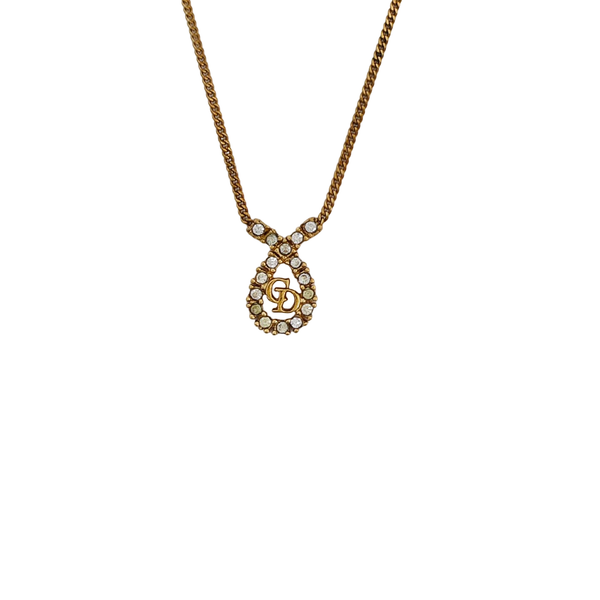 Petit CD Metal Gold Necklace