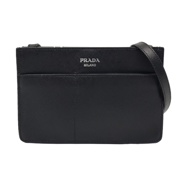 Saffiano Calfskin Crossbody Bag Black
