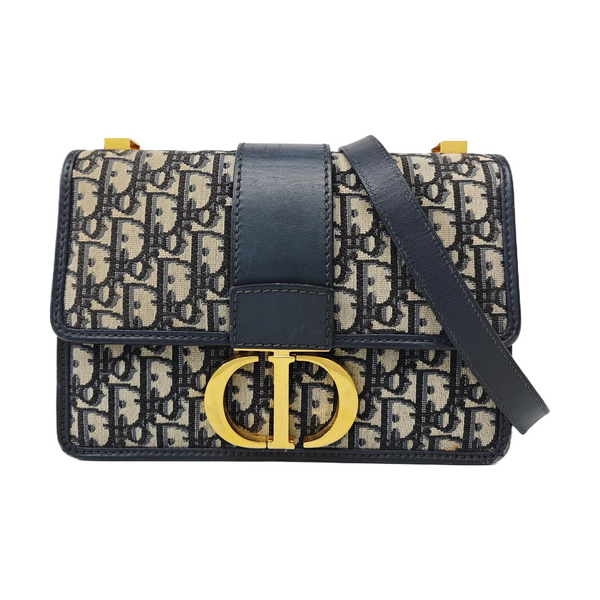 30 Montaigne Oblique Canvas Blue